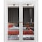Sartodoors Sliding French Double Pocket Doors, Lucia 1299 White Silk with Mirror, Kit Trims Rail Hardware, S LUCIA1299DP-WS-60 - alternate 1