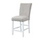 Homeroots Set of Two 25" Gray and White Velvet and Solid Wood Counter Height Bar Chairs, 2PK 573453 - alternate 4