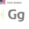 Aacc Self-Adhesive Vinyl Letter: g, Scale: 0.5 in. Color: Gray Font: Anders by, 24PK AACC-Anders-lg-Gray-I0.5x24 - alternate 1