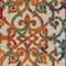 Homeroots 8' Ivory Blue Orange And Green Trellis Indoor Outdoor Runner Rug 546795 - alternate 4