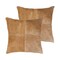 Homeroots Set of Two 18" Tan Cowhide Throw Pillows, 2PK 544616 - alternate 2