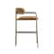 Manhattan Comfort Serene Metal Upholstered Counter Stool in Turmeric CS1884-TU - alternate 3