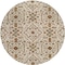 Homeroots 8' Ivory Brown And Red Round Floral Washable Indoor Outdoor Area Rug 604597 - alternate 3