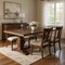 Homeroots 75" Brown Solid Wood Trestle Base Dining Table 565241 - alternate 6