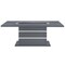 Homeroots 79" Dark Gray Faux Crystals Glass and Wood Pedestal Base Dining Table 564901 - alternate 5