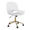 Martha Stewart Tyla Upholstered Office Chair in White/Polished Brass CH-220921-5-WH-GLD-MS - alternate 1