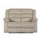 Homeroots 60in Beige Microfiber Manual Reclining Loveseat 329372 - alternate 1