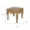 Homeroots 23" Golden Brown Wood Square End Table 716235 - alternate 3