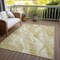 Homeroots 8' X 10' Gold Beige And Ivory Abstract Washable Indoor Outdoor Area Rug 582989 - alternate 6