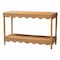 Bali & Pari Oteria Bohemian Light Honey Scalloped Rattan Console Table 250-13644-ZORO - alternate 1