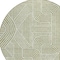 Homeroots 8' Artichoke Green And Ivory Round Abstract Washable Indoor Outdoor Area Rug 594895 - alternate 5