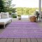 Homeroots 3' X 5' Purple Eggplant And Lilac Striped Washable Indoor Outdoor Area Rug 577793 - alternate 6