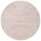 Homeroots 8' Pink And Gray Round Animal Print Washable Indoor Outdoor Area Rug 600638 - alternate 5