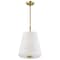 Nuvo Lune, 3 Light Pendant, Vintage Brass Finish, Etched White Glass 60/8238 - alternate 1