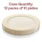 Smarty Had A Party 10.25" Ivory with Gold Edge Rim Plastic Dinner Plates (120 Plates), 120PK 130G-CASE - alternate 6