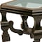 Homeroots 24" Espresso Brown And Clear Wood And Glass Square End Table 716237 - alternate 4