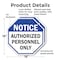 Signmission Notice Authorized Personnel Only, 18 inch X 18 inch, Plastic Sign, 2PK OC-P-2PACK-18-190 - alternate 4