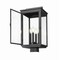 Z-Lite Hartwell 4-Light Outdoor Post Mount Fixture, 10 in W x 21.25 H, Sand Black 5019PHBS-BK - alternate 4