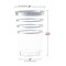 Smarty Had A Party 12 oz Clear with Silver Stripes Round Disposable Plastic Tumblers 240 Cups, 240PK 517-S-CASE - alternate 4
