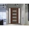 Vdomdoors Front Exterior Prehung Metal-Plastic Door, Manux 8113 Walnut, 2 Side Sidelite Transoms, Office Comm MANUX8113EXD-WLN-W14+32+14xH80-LH - alternate 1