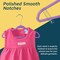 Lifemaster Purple Velvet Kids Hangers 30 Pack, 10.83" Non-Slip, Slim ABS, Swivel Hook & Notches LMVVBH30PU - alternate 6