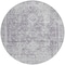 Homeroots 8' Plum Round Oriental Washable Indoor Outdoor Area Rug 607616 - alternate 7