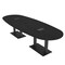 Skutchi Designs Boval Conference Table With Power, 48 in W, 144 in L, Black HAR-BOVL-48X144-DOU.BK-U999ST19-EBLK - alternate 1
