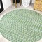 Jonathan Y Ourika Moroccan Geometric Textured Weave Green/Cream 5 ft Round Indoor/Outdoor Area Rug SMB108L-5R - alternate 1
