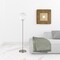 Homeroots 62" Silver Novelty Floor Lamp With White Plastic Globe Shade 523527 - alternate 6