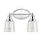 Jonathan Y Beverly 15" 2-Light Iron/Seeded Glass Classic Cottage LED Vanity Light, Chrome JYL7531A - alternate 7