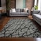 Homeroots 8' X 10' Gray and Black Abstract Washable Indoor Outdoor Area Rug 559277 - alternate 6