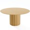 Homeroots 60" Brown Solid Wood Pedestal Base Round Top Dining Table 721004 - alternate 1