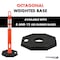 Traffic Kontrol Delineator Posts, High-Density Polyethylene+Elastomer, 45 in Height, 8 lbs, Orange 60 PK TKDP-ATOP-45-8-OR-60 - alternate 4