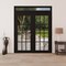 Vdomdoors Front Exterior Prehung Metal-Plastic Double Doors Clear Glass / MANUX 8355 Matte Black / Office Com MANUX8355DEXD-BLK-W72xH80+16-RH-I - alternate 3