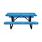 Leisure Craft 6' Standard Picnic Table, Perforated Metal, Portable, Blue T6XPP-PERF-BLUE - alternate 4