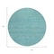 Homeroots 8' Aqua And Teal Blue Round Striped Washable Indoor Outdoor Area Rug 615646 - alternate 5