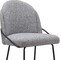 Homeroots Set of Two 26" Black and White Faux Shearling and Steel Counter Height Bar Chairs, 2PK 555708 - alternate 5