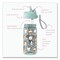 Bentgo Puppy Love Plastic Water Bottle, 15 oz, Multicolor BGKDWB1-PPY - alternate 6