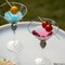 Dinewares 2 Piece Premium Clear Stem Crystal Martini Glasses with Silver Rim and Diamond-like QI004760.SI.2 - alternate 7