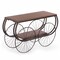 Vintiquewise Industrial Wagon Style Console Table Wood Top Large Spoke Metal Wheels & Lower Shelf QI004927 - alternate 1