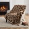 Homeroots 50" X 70" Coffee And Ivory Giraffe Microfiber Plush Throw Blanket 712299 - alternate 3