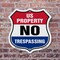 Signmission No Trespassing Shield Sign U.S. Property, 6 Inch X 6 Inch, Plastic Sign SHI-P-6-411 - alternate 3
