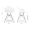 Homeroots White And Silver Heavy Duty Plastic Dining Arm Chair 520275 - alternate 5