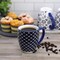 Elama Flyn 6 Piece 16 Ounce Assorted Design Stoneware Mug Set in Navy Blue and White 750123729M - alternate 5