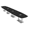 Skutchi Designs Arc Boat Conference Table, 45 in W, 264 in L, Black HAR-ABOT-48x264-DOU-U999T19-ESIL - alternate 1