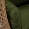 Leisuremod Mendoza Light Brown Wicker Hanging 2 person Egg Swing Chair with Dark Green Cushions MSCLBR-53DG - alternate 4