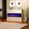Edendirect 76.43-in W Black Wall mount LED Flat wall Electric Fireplace with Remote Control Included ZR-BI74 - alternate 4