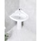 Kingston Brass 27" Ceramic Corner Pedestal Sink, Single Hole, Glossy White VPB2710 - alternate 3