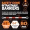 Xpose Safety Retractable Cone Bar Orange/White, 53in to 84in Length, 80PK CBO53/84-80-X - alternate 4