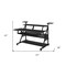 Homeroots 67" Black Wood and Metal Rolling Computer Desk 491535 - alternate 4